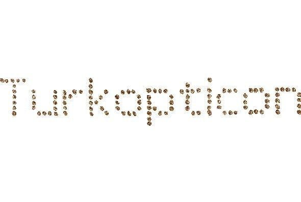 Turkopticon logo with letters of 'Turkopticon' written in brown dots